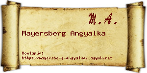 Mayersberg Angyalka névjegykártya